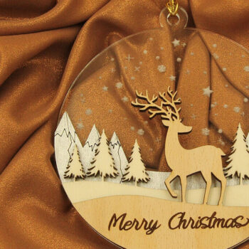 Intra απο ξύλο plywood 3mm-4mm πάχος Χριστουγεννιάτικο Στολίδι WinterTale Πολυστρωματικό Δίασταση 3x3 cm INTRAFABR-81752570 - Image 2