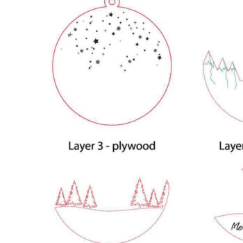 Intra απο ξύλο plywood 3mm-4mm πάχος Χριστουγεννιάτικο Στολίδι WinterTale Πολυστρωματικό Δίασταση 3x3 cm INTRAFABR-81752570 - Image 3