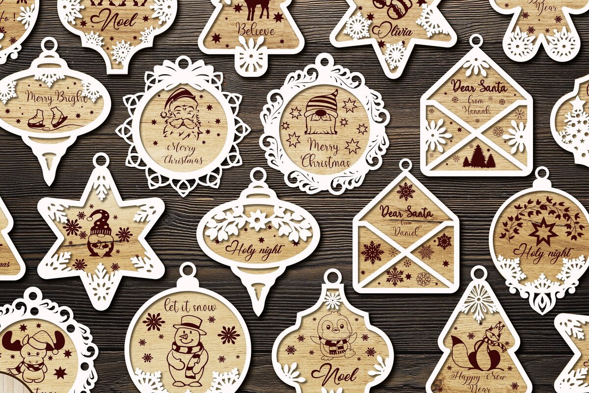 Intra απο ξύλο plywood 3mm-4mm πάχος ΔΕΜΑ ΧΡΙΣΤΟΥΓΕΝΝΙΑΤΙΚΑ ΣΤΟΛΙΔΙΑ Δίασταση 4x4 cm INTRAFABR-37894769