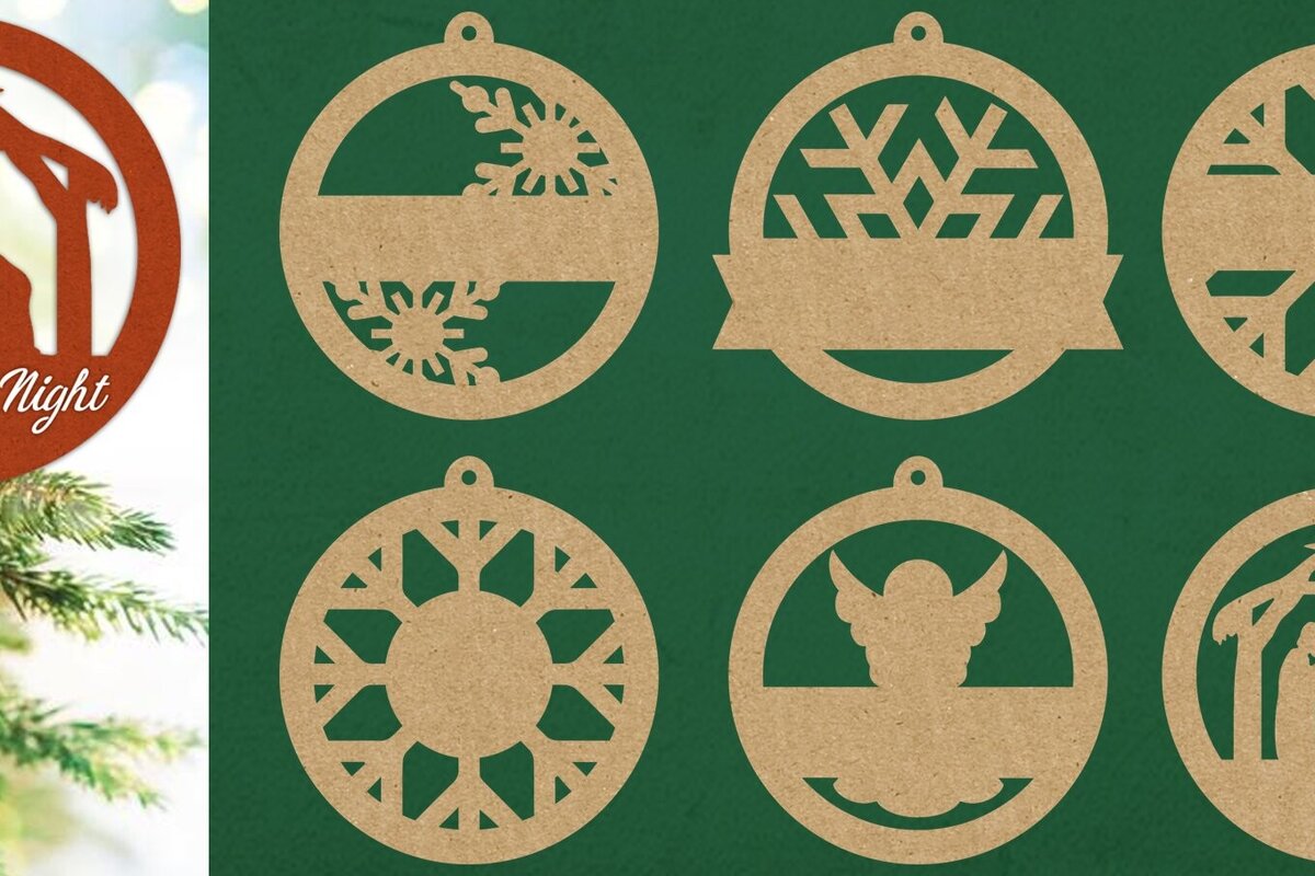 Intra απο ξύλο plywood 3mm-4mm πάχος κοπής με λέιζερ Χριστουγεννιάτικα στολίδια Δίασταση 8x8 cm INTRAFABR-123148033