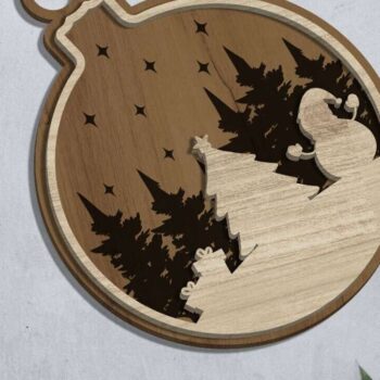 Intra απο ξύλο plywood 3mm-4mm πάχος Χριστουγεννιάτικα στολίδια, πολλαπλών στρώσεων Δίασταση 4x4 cm INTRAFABR-85492967 - Image 3