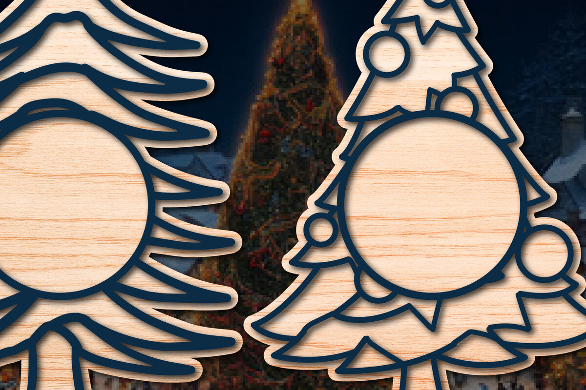 Intra απο ξύλο plywood 3mm-4mm πάχος Χριστουγεννιάτικα στολίδια Δίασταση 25x25 cm INTRAFABR-53535598