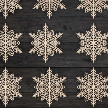 Intra απο ξύλο plywood 3mm-4mm πάχος Χριστουγεννιάτικα στολίδια Snowflake 100 Δίασταση 8x8 cm INTRAFABR-78599552 - Image 1