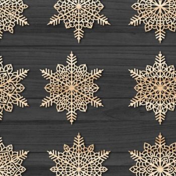 Intra απο ξύλο plywood 3mm-4mm πάχος Χριστουγεννιάτικα στολίδια Snowflake 101 Δίασταση 8x8 cm INTRAFABR-78599561 - Image 1