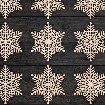 Intra απο ξύλο plywood 3mm-4mm πάχος Χριστουγεννιάτικα στολίδια νιφάδας χιονιού 73 Δίασταση 8x8 cm INTRAFABR-77831405 - Image 1