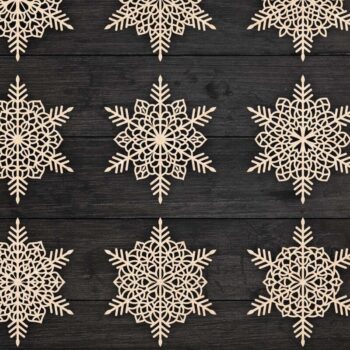 Intra απο ξύλο plywood 3mm-4mm πάχος Χριστουγεννιάτικα στολίδια Snowflake 82 Δίασταση 8x8 cm INTRAFABR-78024833 - Image 2
