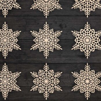 Intra απο ξύλο plywood 3mm-4mm πάχος Χριστουγεννιάτικα στολίδια Snowflake 83 Δίασταση 8x8 cm INTRAFABR-78025045 - Image 2