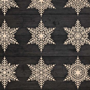 Intra απο ξύλο plywood 3mm-4mm πάχος Χριστουγεννιάτικα στολίδια Snowflake 87 Δίασταση 8x8 cm INTRAFABR-78025837 - Image 3