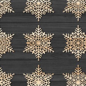 Intra απο ξύλο plywood 3mm-4mm πάχος Χριστουγεννιάτικα στολίδια Snowflake 88 Δίασταση 8x8 cm INTRAFABR-78026014