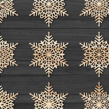 Intra απο ξύλο plywood 3mm-4mm πάχος Χριστουγεννιάτικα στολίδια Snowflake 88 Δίασταση 8x8 cm INTRAFABR-78026014 - Image 1