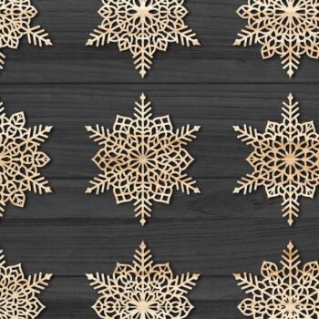 Intra απο ξύλο plywood 3mm-4mm πάχος Χριστουγεννιάτικα στολίδια Snowflake 91 Δίασταση 8x8 cm INTRAFABR-78136564 - Image 2