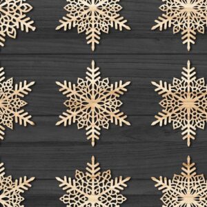 Intra απο ξύλο plywood 3mm-4mm πάχος Χριστουγεννιάτικα στολίδια νιφάδας χιονιού 92 Δίασταση 8x8 cm INTRAFABR-78136588
