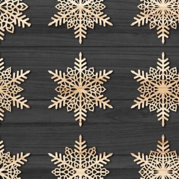 Intra απο ξύλο plywood 3mm-4mm πάχος Χριστουγεννιάτικα στολίδια νιφάδας χιονιού 93 Δίασταση 8x8 cm INTRAFABR-78136799 - Image 2
