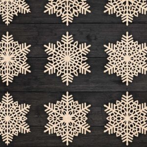 Intra απο ξύλο plywood 3mm-4mm πάχος Χριστουγεννιάτικα στολίδια νιφάδας χιονιού 95 Δίασταση 8x8 cm INTRAFABR-78341436