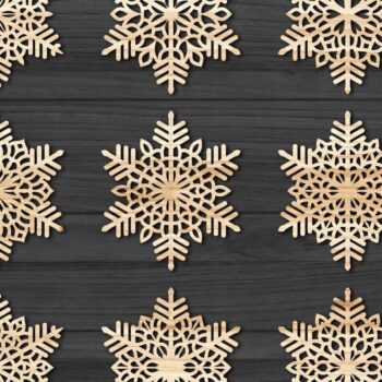 Intra απο ξύλο plywood 3mm-4mm πάχος Χριστουγεννιάτικα στολίδια νιφάδας χιονιού 95 Δίασταση 8x8 cm INTRAFABR-78341436 - Image 3