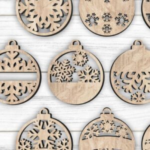 Intra απο ξύλο plywood 3mm-4mm πάχος Χριστουγεννιάτικα στολίδια Snowflakes Alser Cut Δίασταση 8x8 cm INTRAFABR-80339371
