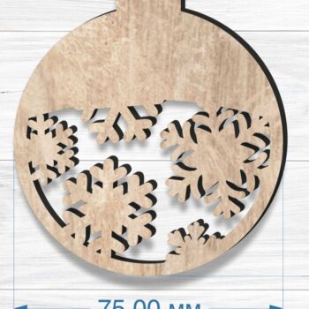 Intra απο ξύλο plywood 3mm-4mm πάχος Χριστουγεννιάτικα στολίδια Snowflakes Alser Cut Δίασταση 8x8 cm INTRAFABR-80339371 - Image 4