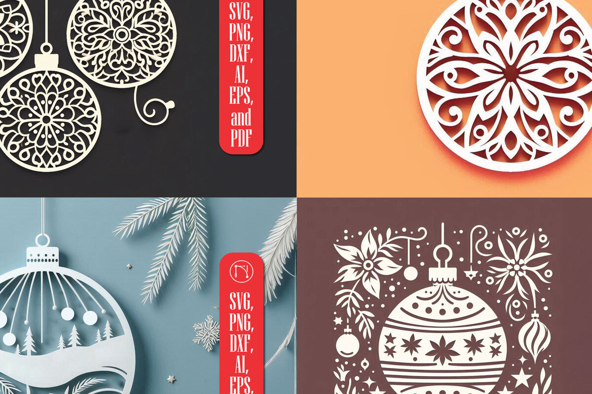 Intra απο ξύλο plywood 3mm-4mm πάχος Χριστουγεννιάτικα στολίδια Cut File Δίασταση 4x4 cm INTRAFABR-109978388