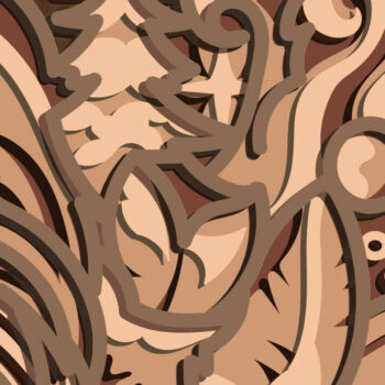 Intra απο ξύλο plywood 3mm-4mm πάχος Christmas Owl Multilayer /Papercut Δίασταση 15x15 cm INTRAFABR-82662435 - Image 3