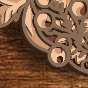 Intra απο ξύλο plywood 3mm-4mm πάχος Christmas Owl Multilayer /Papercut Δίασταση 15x15 cm INTRAFABR-82662435 - Image 4