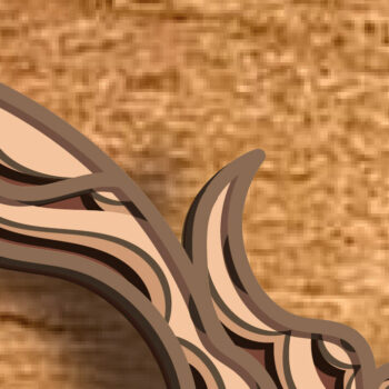 Intra απο ξύλο plywood 3mm-4mm πάχος Christmas Owl Multilayer /Papercut Δίασταση 15x15 cm INTRAFABR-82662435 - Image 6