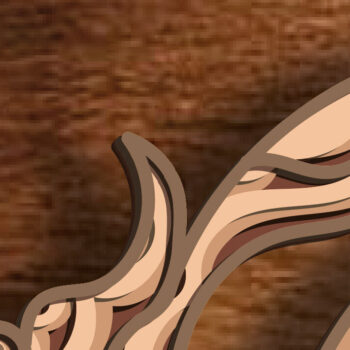 Intra απο ξύλο plywood 3mm-4mm πάχος Christmas Owl Multilayer /Papercut Δίασταση 15x15 cm INTRAFABR-82662435 - Image 7