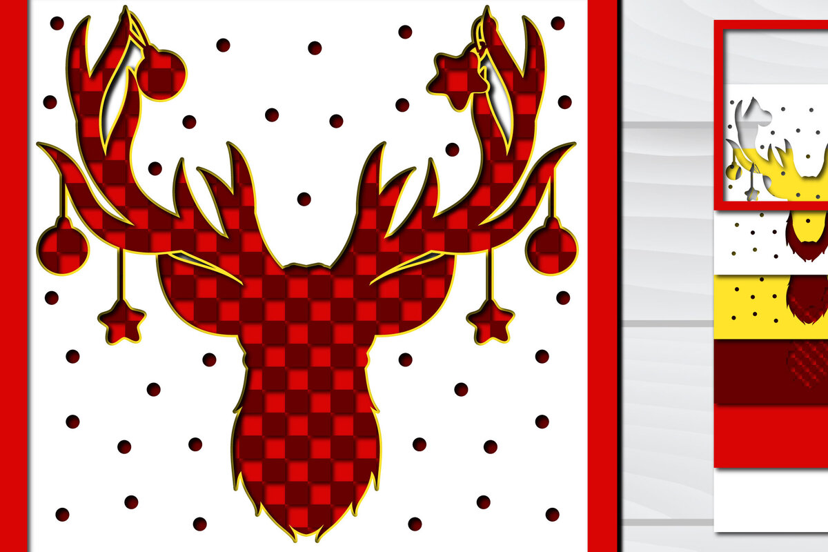 Intra απο ξύλο plywood 3mm-4mm πάχος Χριστουγεννιάτικο 3d Paper Cut Δίασταση 1500x1500 cm INTRAFABR-78793238