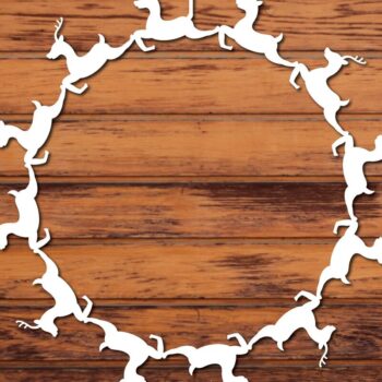 Intra απο ξύλο plywood 3mm-4mm πάχος Χριστουγεννιάτικο 3d Paper Cut Δίασταση 1200x1200 cm INTRAFABR-33898458 - Image 1