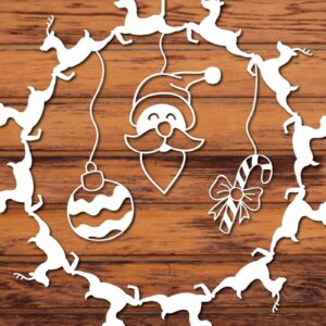 Intra απο ξύλο plywood 3mm-4mm πάχος Χριστουγεννιάτικο 3d Paper Cut Δίασταση 1200x1200 cm INTRAFABR-33898463
