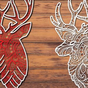 Intra απο ξύλο plywood 3mm-4mm πάχος Χριστουγεννιάτικο 3d Paper Cut Δίασταση 1200x1200 cm INTRAFABR-39881530