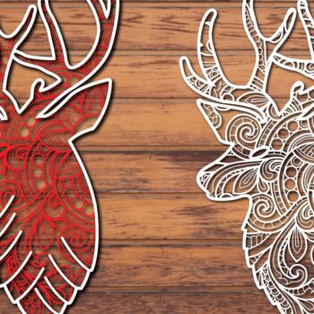 Intra απο ξύλο plywood 3mm-4mm πάχος Χριστουγεννιάτικο 3d Paper Cut Δίασταση 1200x1200 cm INTRAFABR-39881530 - Image 1