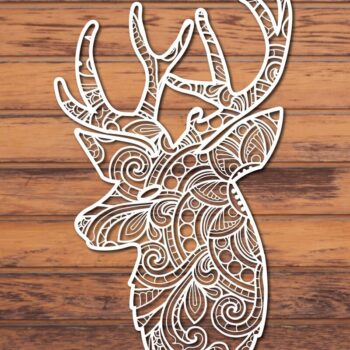 Intra απο ξύλο plywood 3mm-4mm πάχος Χριστουγεννιάτικο 3d Paper Cut Δίασταση 1200x1200 cm INTRAFABR-39881530 - Image 3