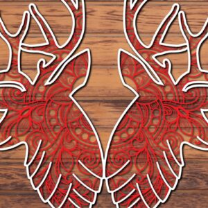 Intra απο ξύλο plywood 3mm-4mm πάχος Χριστουγεννιάτικο 3d Paper Cut Δίασταση 1200x1200 cm INTRAFABR-39881538