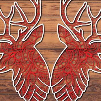 Intra απο ξύλο plywood 3mm-4mm πάχος Χριστουγεννιάτικο 3d Paper Cut Δίασταση 1200x1200 cm INTRAFABR-39881538 - Image 1