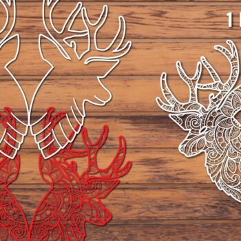 Intra απο ξύλο plywood 3mm-4mm πάχος Χριστουγεννιάτικο 3d Paper Cut Δίασταση 1200x1200 cm INTRAFABR-39881538 - Image 3