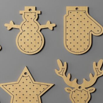 Intra απο ξύλο plywood 3mm-4mm πάχος Χριστουγεννιάτικο Κρεμαστό Αντικείμενο / Πρωτοχρονιά Δίασταση 30x20 cm INTRAFABR-44666830 - Image 1