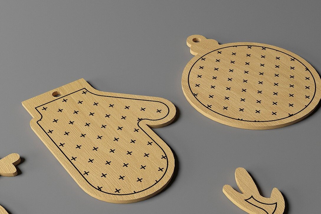Intra απο ξύλο plywood 3mm-4mm πάχος Χριστουγεννιάτικο Κρεμαστό Αντικείμενο / Πρωτοχρονιά Δίασταση 30x20 cm INTRAFABR-44666830 - Image 3