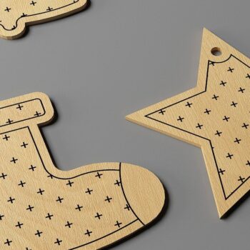 Intra απο ξύλο plywood 3mm-4mm πάχος Χριστουγεννιάτικο Κρεμαστό Αντικείμενο / Πρωτοχρονιά Δίασταση 30x20 cm INTRAFABR-44666830 - Image 4