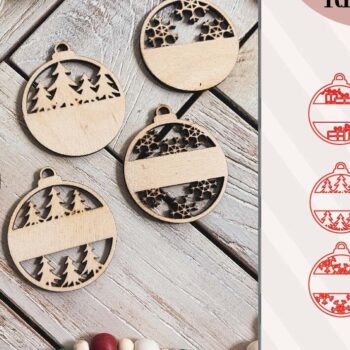 Intra απο ξύλο plywood 3mm-4mm πάχος Χριστουγεννιάτικο Προσωποποιημένο Στολίδι Δίασταση 8x8 cm INTRAFABR-72167027 - Image 1