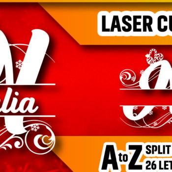 Intra απο ξύλο plywood 3mm-4mm πάχος Χριστουγεννιάτικο Προσωποποιημένο Σπλιτ Μονόγραμμα Δίασταση 15x15 cm INTRAFABR-105386039 - Image 1