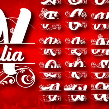 Intra απο ξύλο plywood 3mm-4mm πάχος Χριστουγεννιάτικο Προσωποποιημένο Σπλιτ Μονόγραμμα Δίασταση 15x15 cm INTRAFABR-105386039 - Image 2