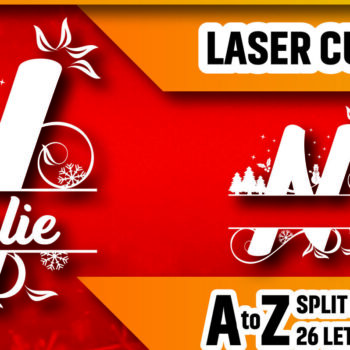 Intra απο ξύλο plywood 3mm-4mm πάχος Χριστουγεννιάτικο Προσωποποιημένο Σπλιτ Μονόγραμμα Δίασταση 15x15 cm INTRAFABR-105385964 - Image 1