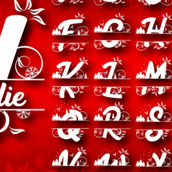 Intra απο ξύλο plywood 3mm-4mm πάχος Χριστουγεννιάτικο Προσωποποιημένο Σπλιτ Μονόγραμμα Δίασταση 15x15 cm INTRAFABR-105385964 - Image 2