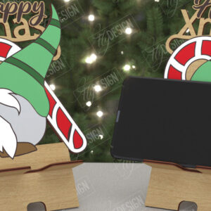 Intra απο ξύλο plywood 3mm-4mm πάχος Χριστουγεννιάτικο Τηλεφωνικό Σταντ | Θήκη τηλεφώνου Δίασταση 15x15 cm INTRAFABR-108524139