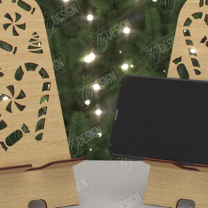 Intra απο ξύλο plywood 3mm-4mm πάχος Χριστουγεννιάτικο Τηλεφωνικό Σταντ | Θήκη τηλεφώνου Δίασταση 15x15 cm INTRAFABR-108524154