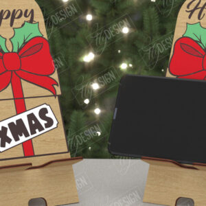 Intra απο ξύλο plywood 3mm-4mm πάχος Χριστουγεννιάτικο Τηλεφωνικό Σταντ | Θήκη τηλεφώνου Δίασταση 15x15 cm INTRAFABR-108524162