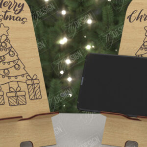 Intra απο ξύλο plywood 3mm-4mm πάχος Χριστουγεννιάτικο Τηλεφωνικό Σταντ | Θήκη τηλεφώνου Δίασταση 15x15 cm INTRAFABR-108583317