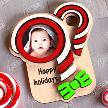 Intra απο ξύλο plywood 3mm-4mm πάχος Χριστουγεννιάτικο Photo Magnet |Ιδέα δώρου Δίασταση 15x15 cm INTRAFABR-108898368 - Image 3