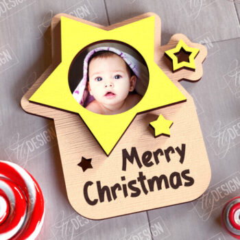 Intra απο ξύλο plywood 3mm-4mm πάχος Χριστουγεννιάτικο Photo Magnet |Ιδέα δώρου Δίασταση 15x15 cm INTRAFABR-108898368 - Image 8