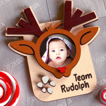 Intra απο ξύλο plywood 3mm-4mm πάχος Χριστουγεννιάτικο Photo Magnet | Ιδέα δώρου | CNC Δίασταση 15x15 cm INTRAFABR-108898193 - Image 1